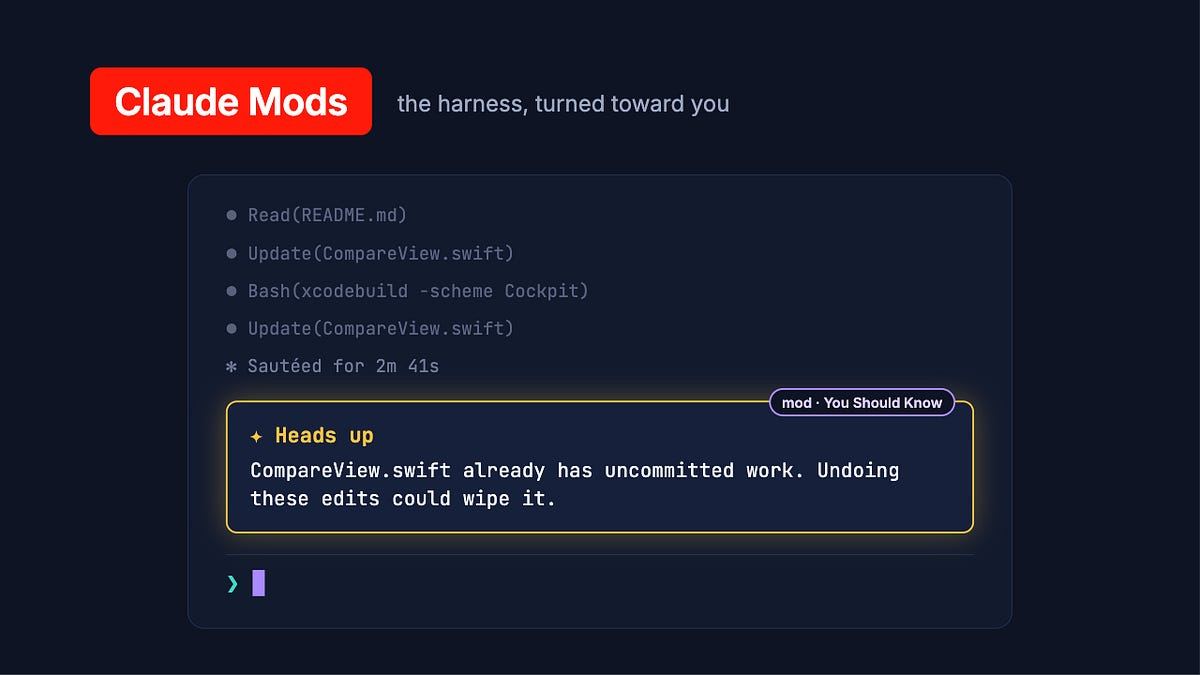 Claude Mods：把 Agent 框架翻转过来